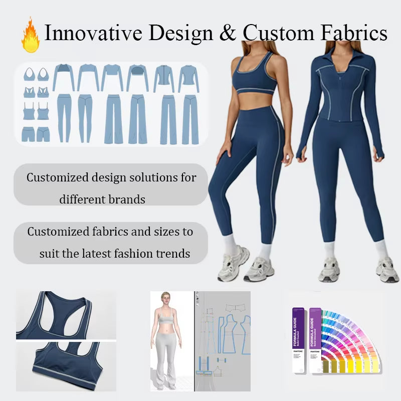 Square Collar High Elastic Tight Slim Sport Comfortable Yoga Long Sleeve Crops Top for Woman