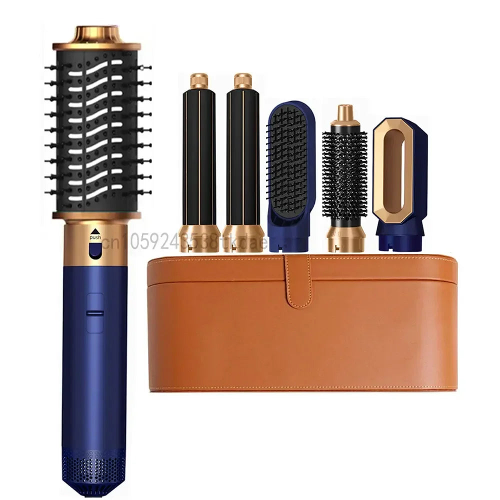 6 in 1 Hair Dryer One-Step Hot Air Comb Set Professional Air Styling Curling Iron Hair Straightener Styling Tool Hair Dryer