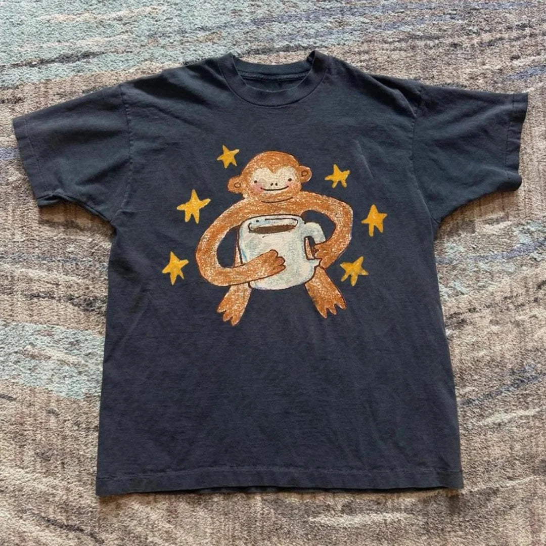 Japanese Y2K Clothes Women Harajuku Emo Women'S T-Shirts Graphic Tees Y2K Kitty Clothing Female 2000S Tops Anime Girl Kawaii