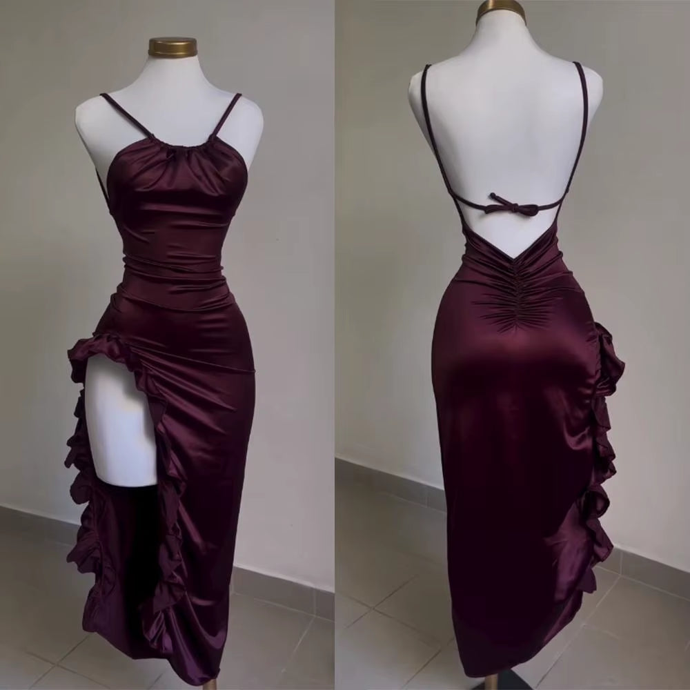 2024 Europe and the United States Explosive New Cross-Border Dress Summer Senior Sense Y2K Sexy Halter Spice Girl Dress
